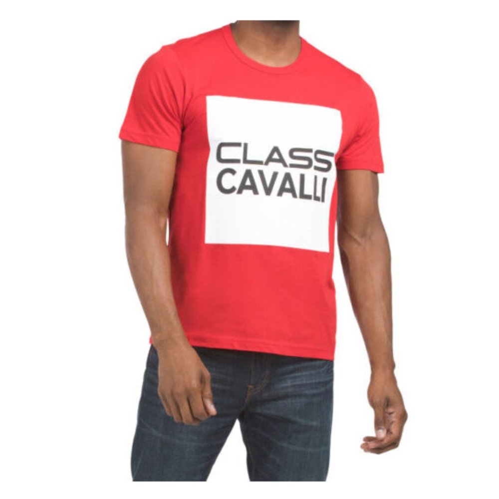 New CAVALLI CLASS Red Logo Tee
